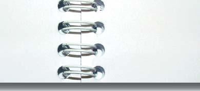 Ringbindungen - Wire O Bindung mittels Metallring (siehe Beispielfoto) zwei bis max.