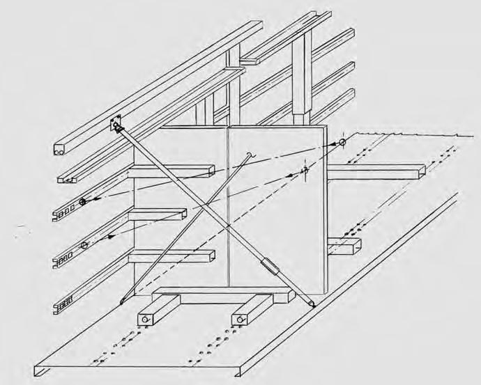 Modulares Trennwandsystem mit Sperrbalken Ladungssicherung für stabförmige Güter wenn erforderlich Diagonalabspannung Trennwand ca.