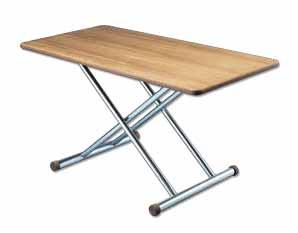 TABLES TABLES TISCHEN 29 TABLE DOUBLE «MAGNUM SILVER» En aluminium avec plateau en teak. Hauteur 73 cm. Repliable. Avec charnieres. Presentation individuelle.