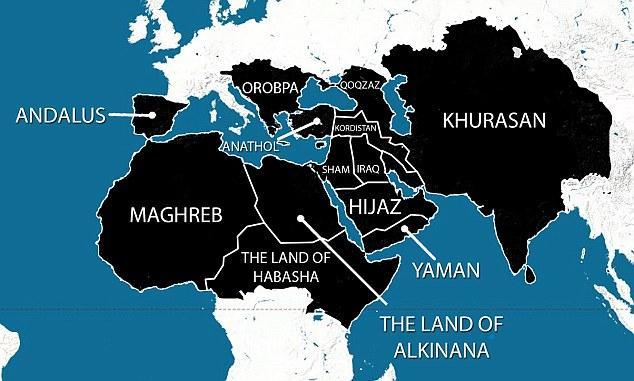 Iran, Kasachsthan, Afghanistan, Indien, China, Teile von Russland Tunesien,