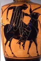 Die alte Sage berichtet so von der von Kreta ausgehenden Entstehung der abendländischen Kultur. Das Farbbild zeigt einen Ausschnitt eines Kruges, der im Museum of Art Rhode Island ausgestellt ist.
