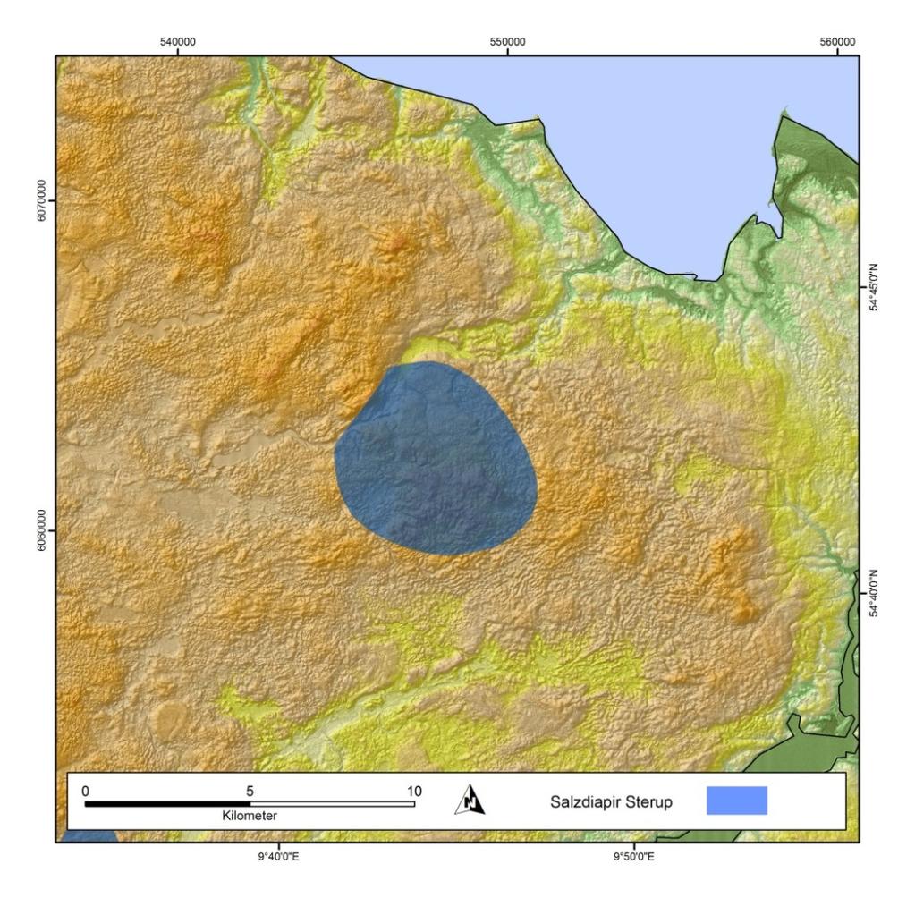 Geologische Situation - Sterup Lage des Salzdiapirs Sterup