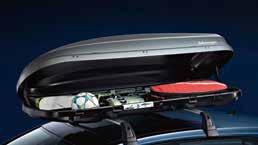Volkswagen Original Dachbox Die aerodynamische, CityCrash-Plusgetestete Dachbox überzeugt durch minimale Fahrgeräusche und eine einfache und schnelle Montage per