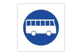Mit Linienbussen Mit Reisebussen Mit Motorrädern Mit einspurigen Fahrzeugen Frage: 98, 99 Welchen Hinweis gibt Ihnen dieses Verkehrszeichen?