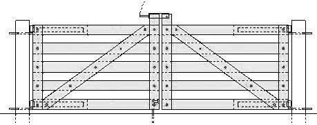 Beschlagsatz Weidetor Neuseeland 1-flüglig Breite bis 1500 mm Breite 1510-2000 mm Höhe [mm] 1100