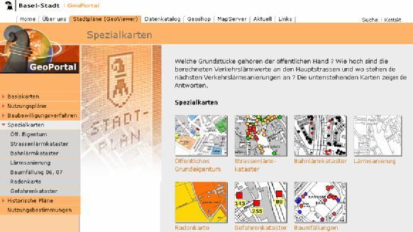 2. KGDI GeoPortal -GeoViewer GeoViewer einfacher Kartenviewer Grundangebot für breite Öffentlichkeit Standardisierte Darstellungen, nur periodische Aktualisierung 18 verschiedene Kartenthemen, viele