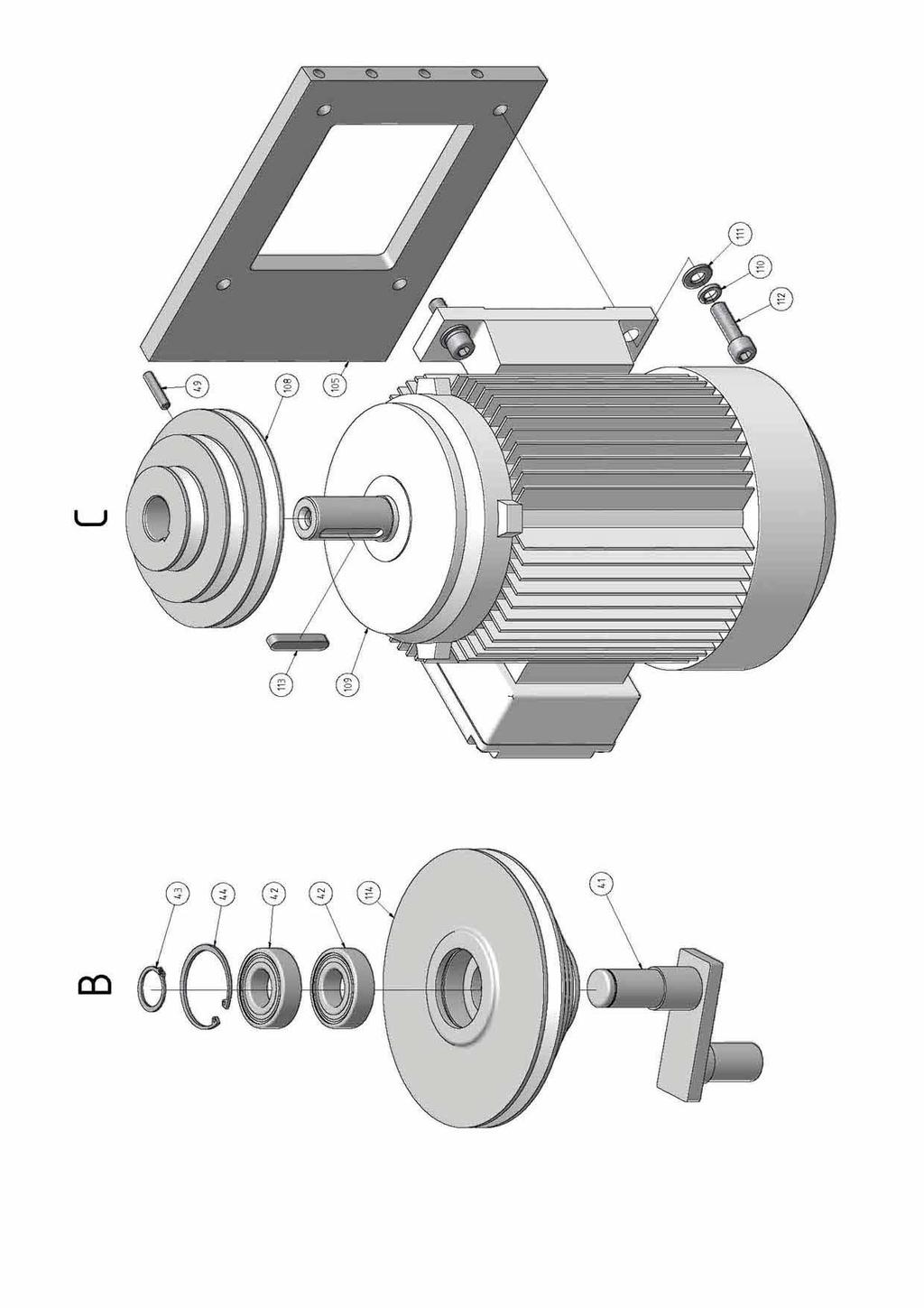7.1.3 Ersatzteilzeichnung Bohrkopf 2 von 5 - Parts drawing