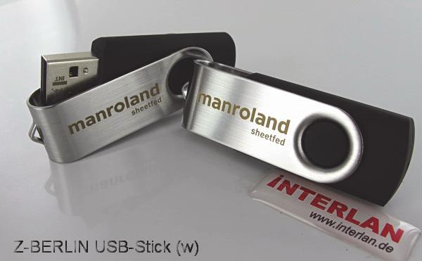 Z-BERLIN USB Stick Korpusfarbe : Metallbügel : Schwarz,