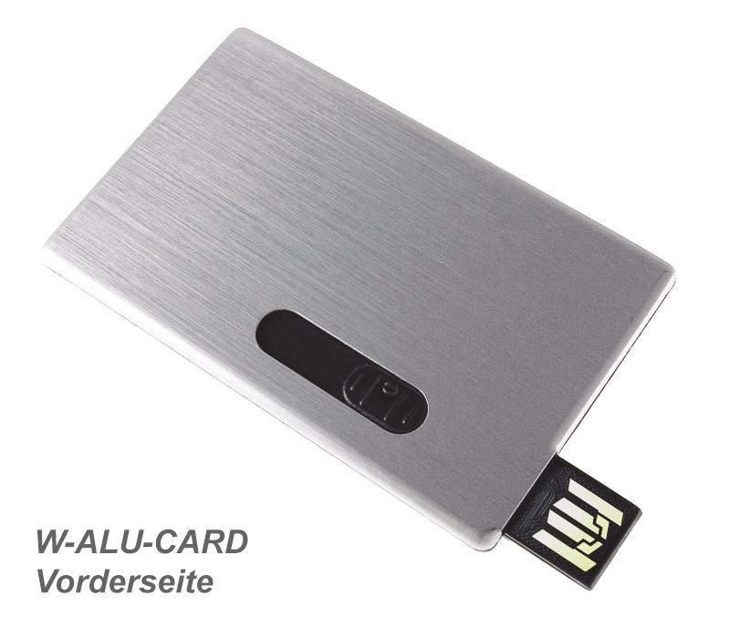 W-ALU-CARD USB Stick Korpusfarbe : Silber Kapazität 4 GB, 8 GB, 16 GB, 32 GB ( USB