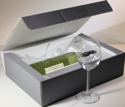 EXCLUSIV Weinset Vino mit 2 Rot- oder Weißweingläsern, im Geschenkkarton, ohne