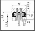 Schiebetürbeschlagset HAWA-Puro 100-150 Beschlag für Ganzglasschiebetüren (ESG/VSG) mit verdeckter Aufhängung mit kugelgelagerten Laufwerken Glasdicke ESG 8 / 10 / 12 (12,7) mm Glasdicke VSG 8-13 mm