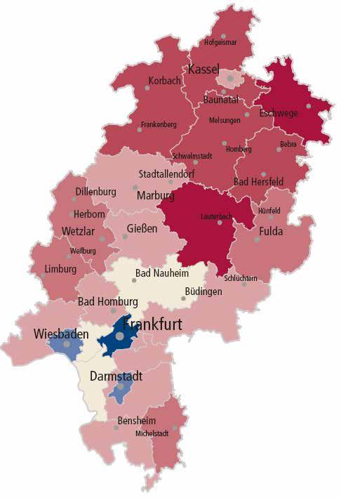 Bevölkerungsentwicklung 2009 2030 in Hessen Abnahme der Bevölkerung um 3,0 % Jeder Zweite wird 2030 älter als 48,2 Jahre sein Kinder unter 3 Jahre: - 8,8 % Kinder im Kindergarten: - 8,1 % Schüler in