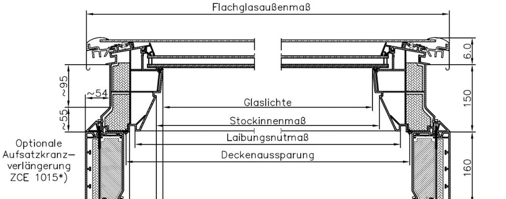 Produktdatenblatt Flachdach-Fenster CFP Flachglas 03.