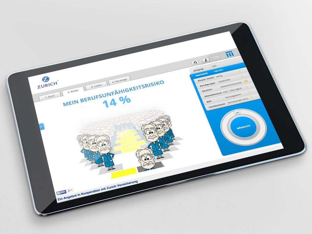 Nutzung der neutralen DIA BU-App Für alle webtauglichen mobilen Tablets Berechnung des persönliches