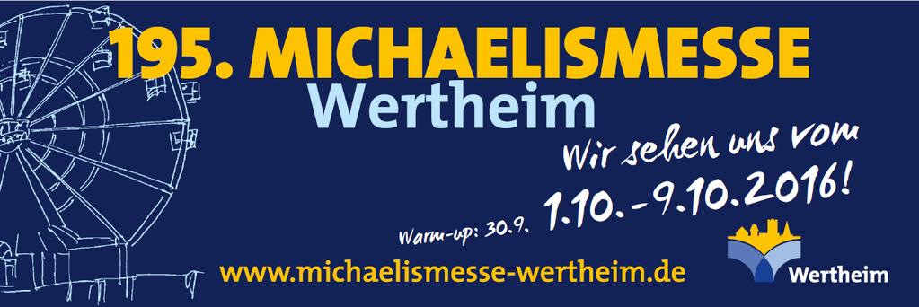 Die 195. Michaelismesse in Wertheim startete bereits am Freitag, 30. September mit dem Warm-up, bei welchem der Festwirt sowie der Vergnügungspark seine Türen öffnete.