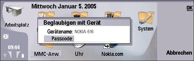Herunterladen von Kontakten Den Passcode erhalten Sie mit dem Kfz-Einbausatz Nokia 616.