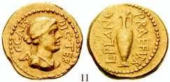 ließ diese Münzen in Erinnerung an die Siege seines Vaters im Dritten Syrischen Krieg gegen die Seleukiden prägen. Nach Ptolemaios' eigenem Sieg im Vierten Syrischen Krieg 217 v. Chr.