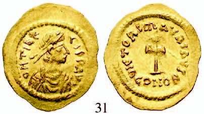 ss-vz 500,- 19 Pulcheria, Schwester Theodosius II., 414-453 Tremissis 450-453, Constantinopel. 1,50 g. Drapierte Büste r.
