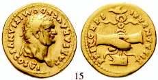 Gold. RIC 2072. f.vz 950,- 900,- 13 Aureus 65-66, Rom. 7,08 g. Kopf r.
