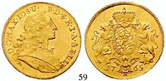 250,- 63 Maximilian II., 1848-1864 Dukat 1854, München. 3,48 g.