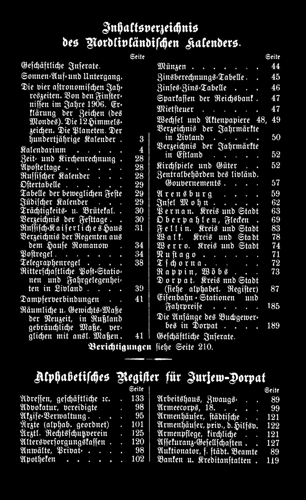 28 Ostertabelle 29 Tabelle der beweglichen Feste 29 Jüdischer Kalender 29