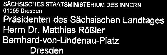 Sächsischen Landtages Herrn Dr.