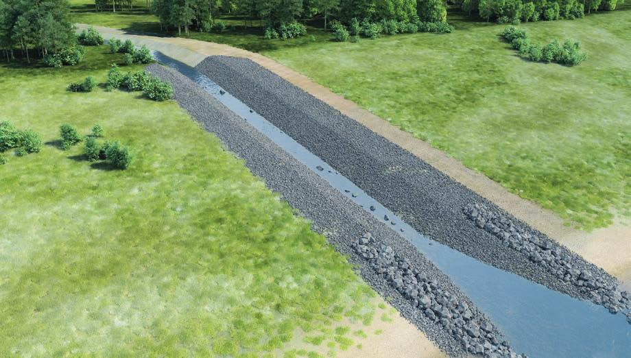 Tagebau Die Einbindung Cottbus-Nord: der Landgräben Wasserbauwerke des Cottbuser Ostsees Bauzeit 2022 Kapazität