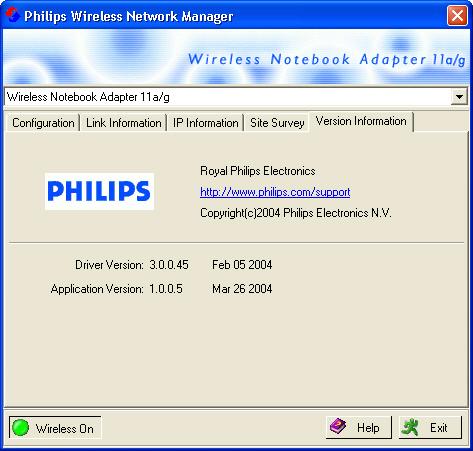 2. Woher weiß ich, welche Softwareversion ich jetzt habe? Bewegen Sie den Cursor über das Symbol für Philips Wireless Networking Utility in der Taskleiste, und klicken Sie die rechte Maustaste.