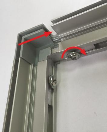 From now on, you can use straight cut profiles for your tex le displays thanks to mitred shape ABS corner connectors. Those connectors are also solving small dimensional problems.