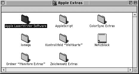 Öffnen Sie den Ordner Apple LaserWriter Software.