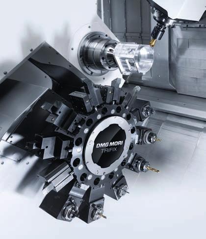 CTX gamma TC Turn & Mill-Maschinen für bis zu 50 % mehr Produktivität. Fräsleistung wie bei einem Bearbeitungszentrum mit der Dreh-Frässpindel compactmaster + + Dreh-Frässpindel compactmaster mit 12.