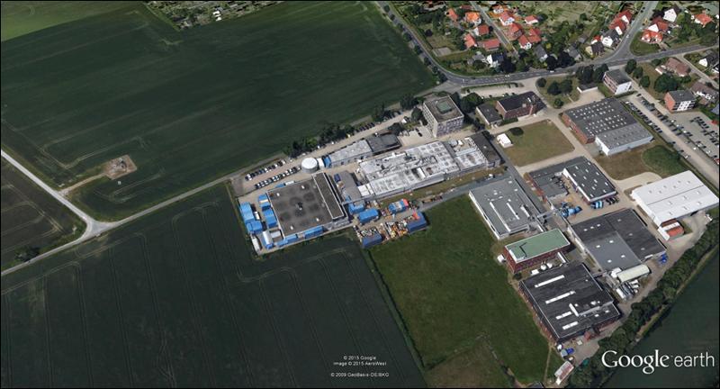 Abbildung 2: Standort Eckert & Ziegler und GE Healthcare Buchler GmbH & Co. KG in (Luftaufnahme)( Google 2009) 2.