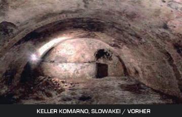 Bleibt atmungsaktiv! Eines unserer Musterobjekte ist dieser Keller in Komarno Slowakei.