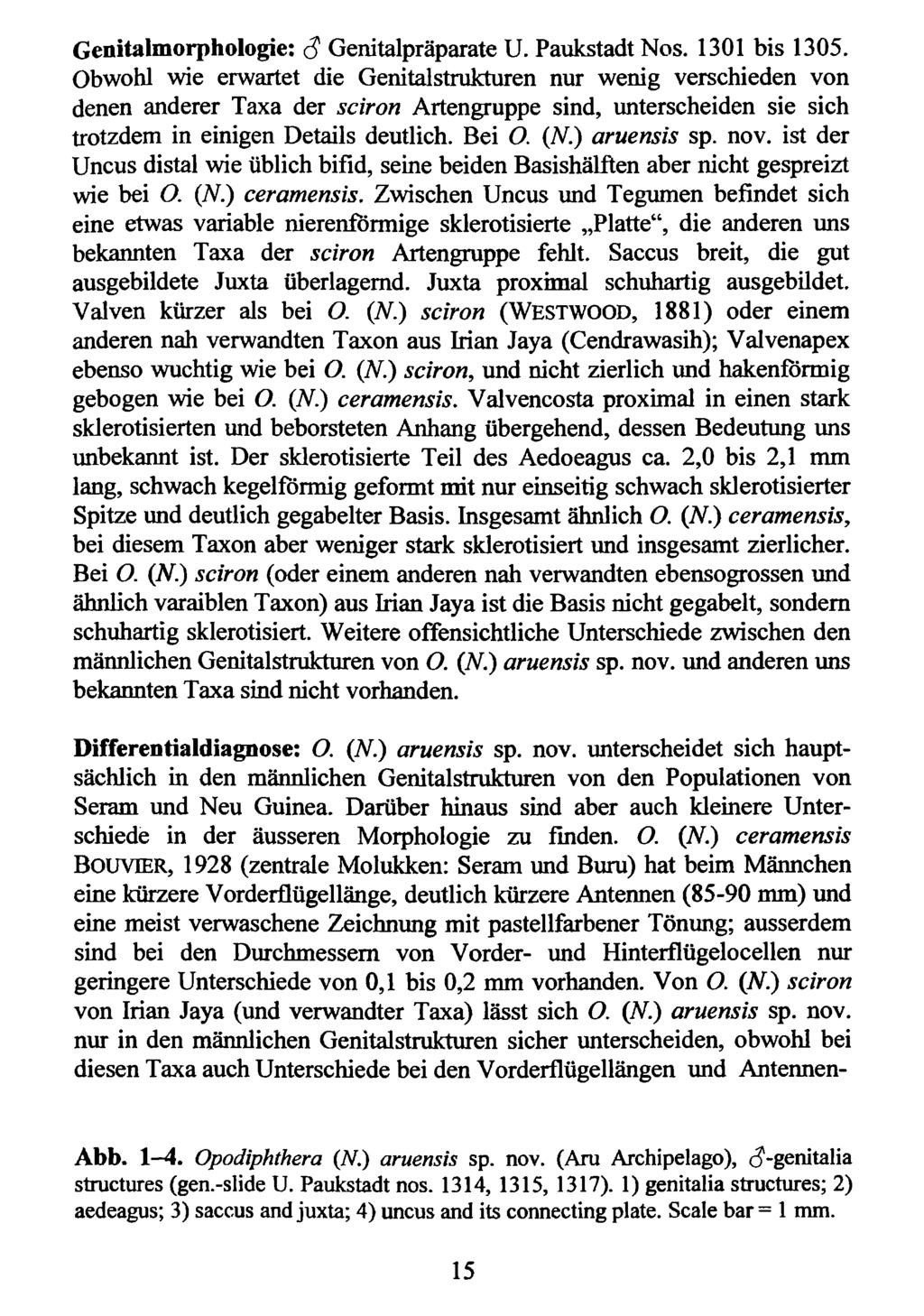 Genitalmorphologie: Kreis Nürnberger <$ Genitalpräparate Entomologen; download U. unter Paukstadt www.biologiezentrum.at Nos. 1301 bis 1305.