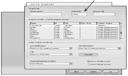 Technische Hinweise Auswahl des Flughafens Deutsch Um einen Flug von dem enthaltenen Flughafen zu starten, geben Sie den entsprechenden 4-Letter Code von London Heathrow ein.