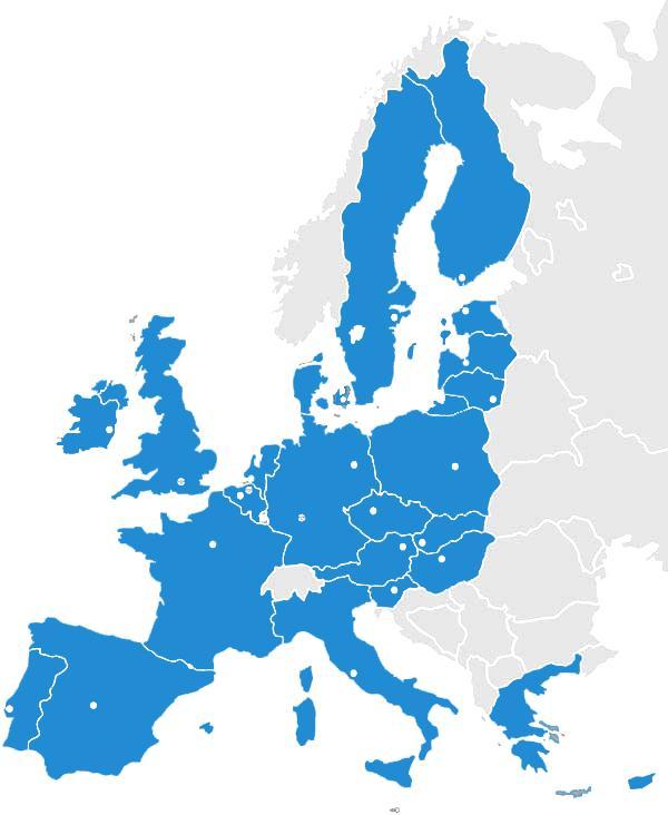 Verteilung der Systemteilnehmer nach EU-Mitgliedstaaten (Stand: 10.01.
