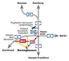 Anreise zur Sportschule nach Barsinghausen Anreise mit dem Auto Orientieren Sie sich bitte auch an der nebenstehenden Skizze, wenn Sie zu uns gelangen möchten: Lenken Sie Ihren Wagen auf die A2.
