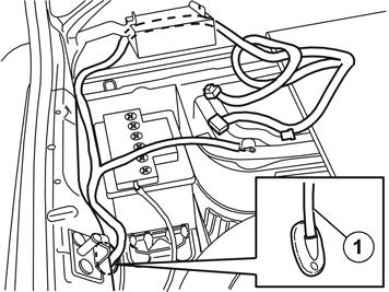 12A Wenn die Funktion Rückfahrscheinwerfer verwendet werden soll: Abbildung A Vorsichtig die blaue Verriegelung in der schwarzen 12-poligen Anschlußklemme mit einem kleinen Schraubendreher