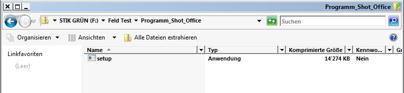 Doppelklick auf Programm_Shot_Office Ein neues