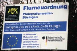 Land- und Forstwirtschaft Landwirtschaft Flurbereinigung Bösingen Bereits am 30.09.2015 ist die vorläufige Besitzeinweisung erfolgt.