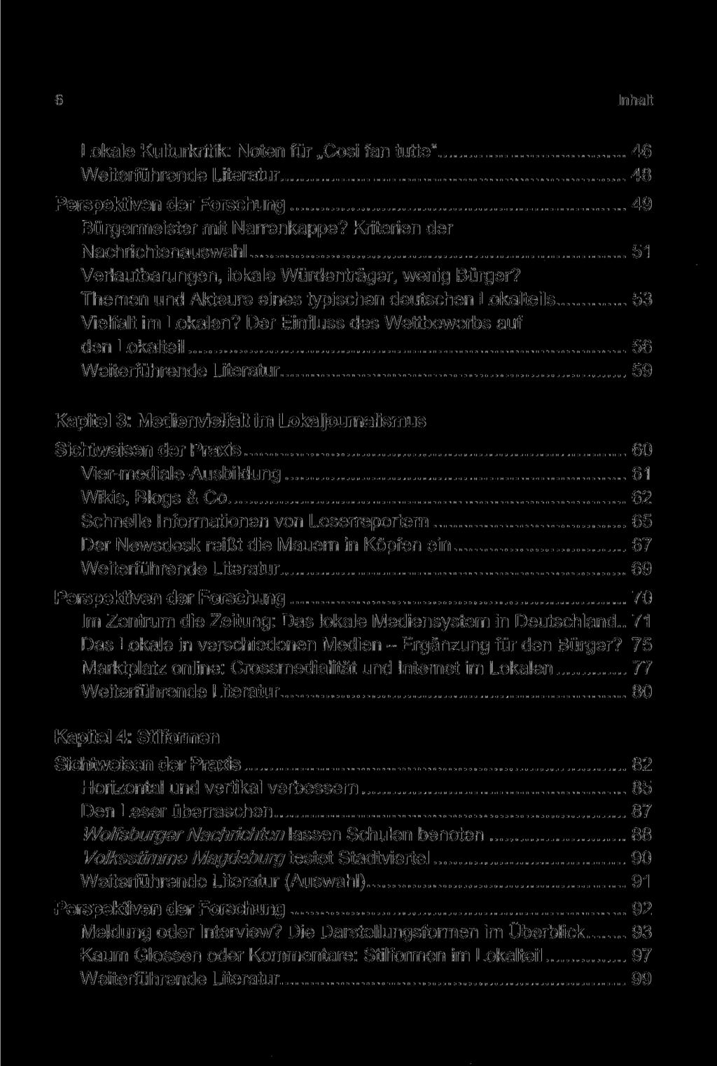 6 Inhalt Lokale Kulturkritik: Noten für Cosi fan tutte" 46 Weiterführende Literatur 48 Perspektiven der Forschung 49 Bürgermeister mit Narrenkappe?