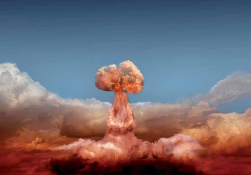 Künstliche Radioaktivität in der Atmosphäre Zwischen 1945 und 1962 wurden 345 Atomwaffen zu Versuchszwecken oberirdisch gezündet.