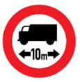 Diese Zeichen zeigen an, dass das Fahren mit Lastkraftfahrzeugen verboten ist.