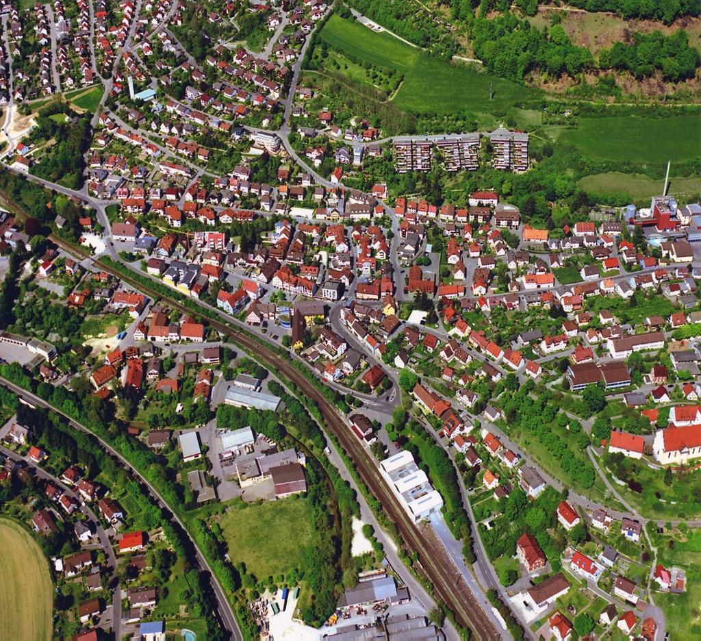 Sanierung Soziale Stadt Unterkochen: Luftbild 2 Gebietsteile Größe ca.