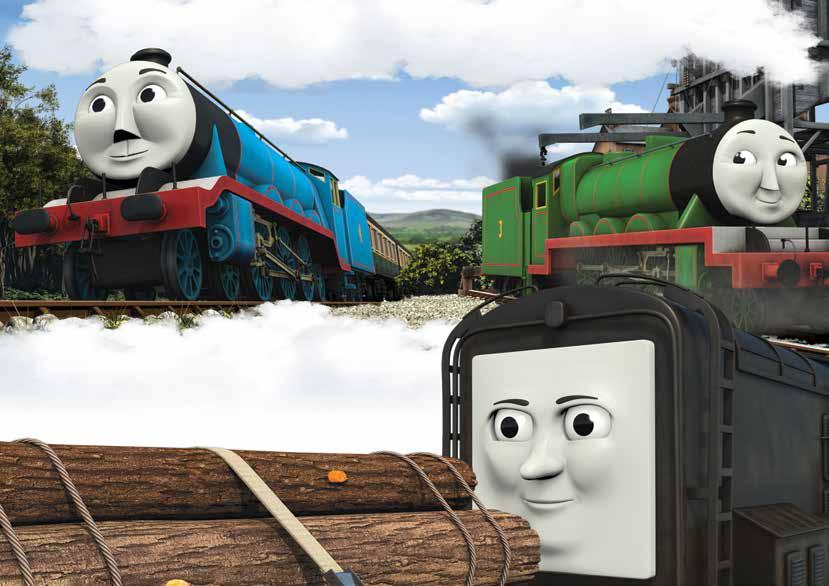Henry besorgte Kohle, damit die Loks immer mit Volldampf fahren konnten,... während Gordon lossauste, um die Festgäste abzuholen. Sogar Diesel half mit!