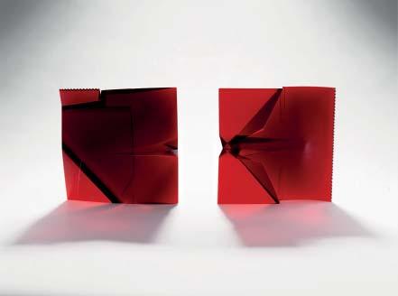 schwarzes Floatglas, geschliffen 2004, 35 x 26 x 12 cm Object box,
