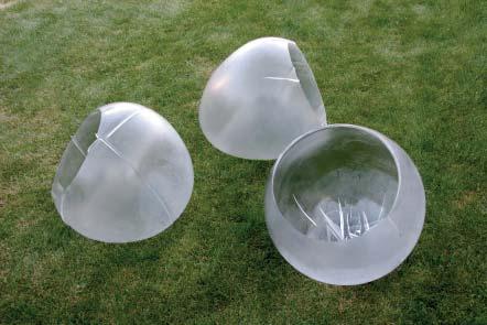 48 cm Balloon VIII X, clear glass, cut 125 Installation Projektion, opt.