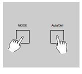 3. Betätigen Sie gleichzeitig die Mode- und TAP/Display-Taste, um Ihre Einstellungen auf dem Speicher zu hinterlegen.