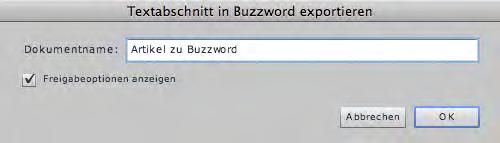 Anmeldung wird über das Symbol in der Anwendungsleiste von InDesign angezeigt, so erscheint folgender Dialog. Abbildung 1.