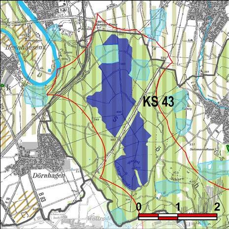 Kennung: KS 43 Warpel Söhrewald Wellerode Flächengröße Suchraum: 332 ha Vorranggebiet: 289 ha 5.75 m/s bis unter 6.